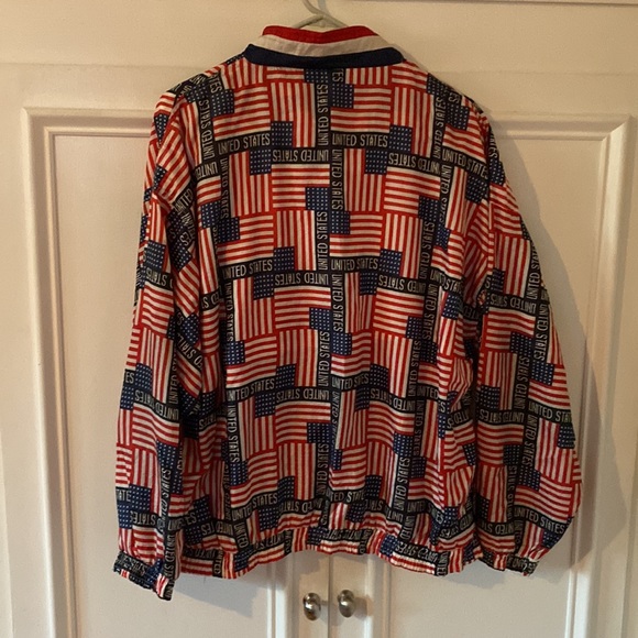 Vintage SOLARE SPORTA United States American flag jacket size Large - Picture 4 of 8